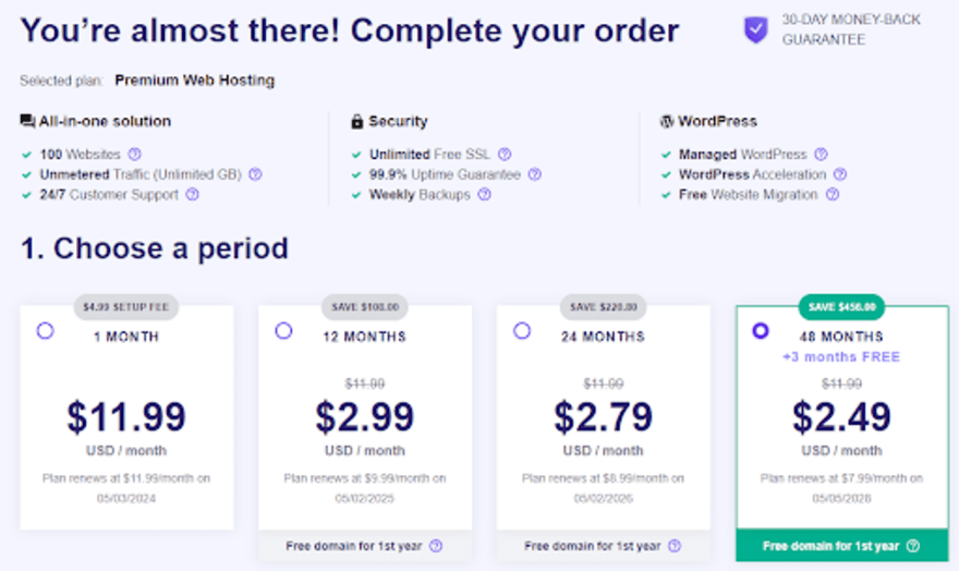 Hostinger plans Breakdown of Hostinger plans and annual deals