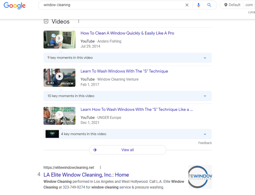Video Marketing SEO Video Marketing SEO Results Page