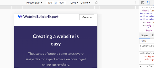 view-mobile-website View mobile version from desktop