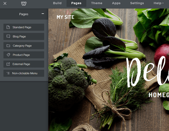 Weebly Add Pages List of pages to add to your website when editing with Weebly
