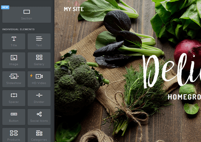 Weebly Add Section Columns of elements to add to your Weebly website with a larger element box above called "Section"