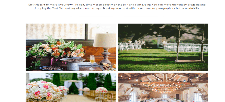 weebly events theme john and maggy venue gallery