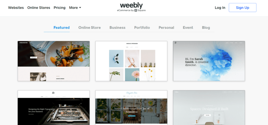 Weebly templates Selection of Weebly website templates