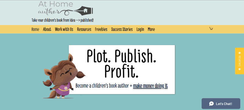 Wix artist image (1) a children's book authors' website with an illustrated hedgehog mascot
