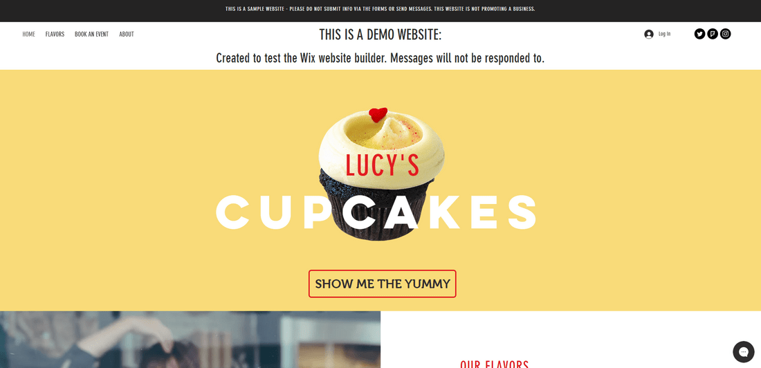 wix demo page LCP wix demo page LCP