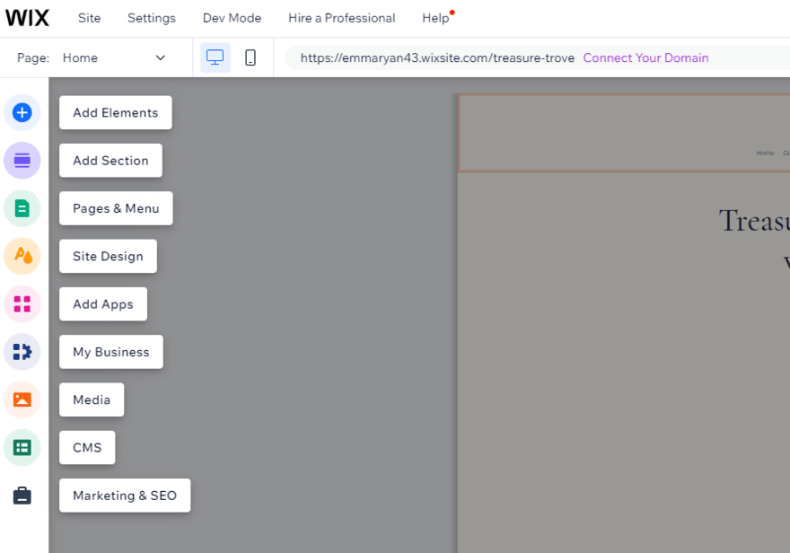Wix editor support (1) Pop up explanations for Wix's editor icons
