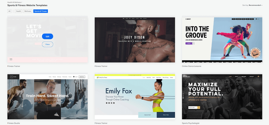 Wix Fitness Templates Wix Fitness Templates