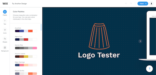 Wix Logo Maker Interface Wix Logo Maker Interface
