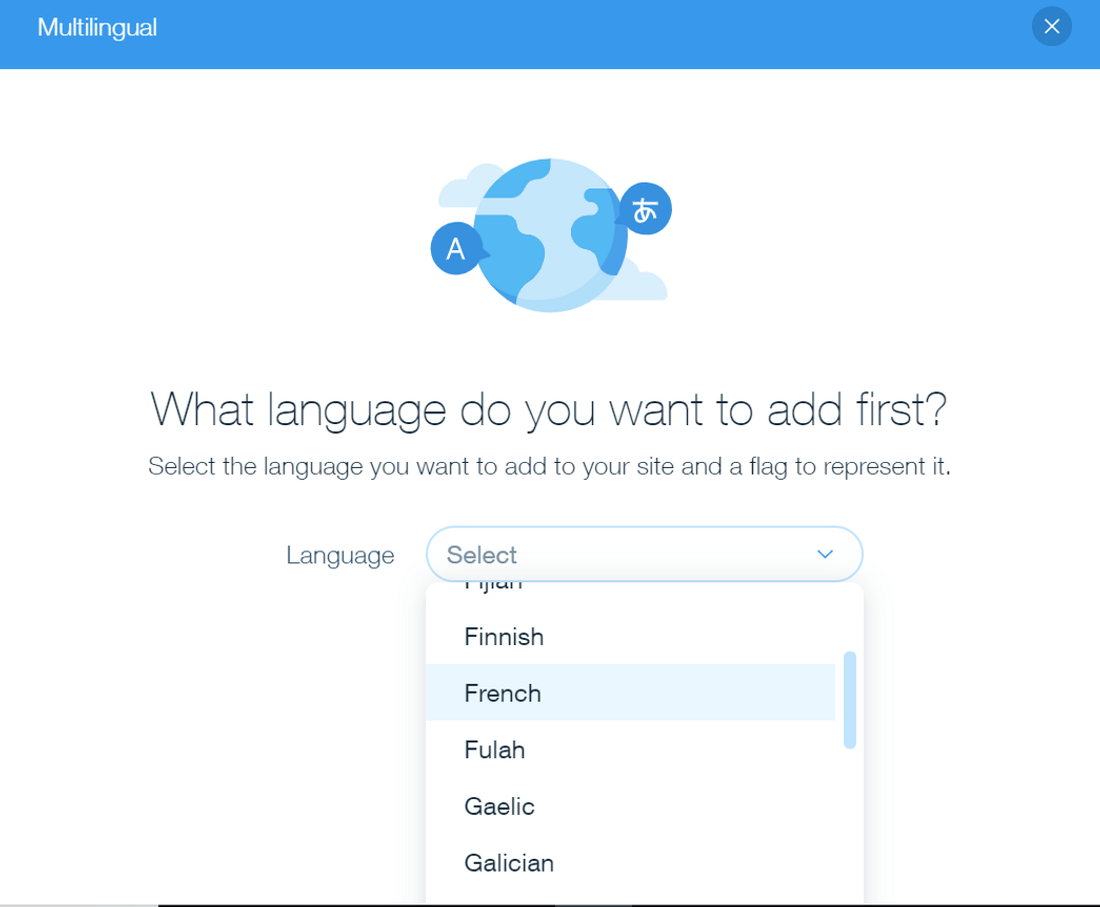 wix multilingual second language