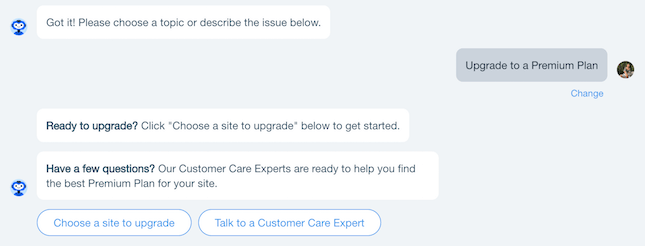 Wix online contact form Upgrade to a Premium Plan screenshot Wix online contact form Upgrade to a Premium Plan screenshot