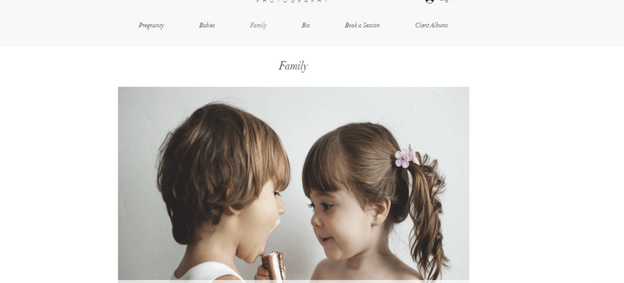 wix photography template emilia carter category gallery