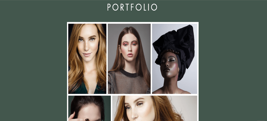 wix portfolio template kiss and makeup gallery