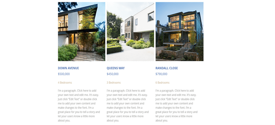 wix real estate template faber & co latest properies
