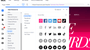 Wix element library showing rows of social links