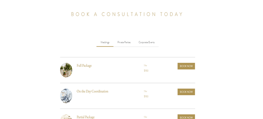 wix wedding template twilight events book consultation