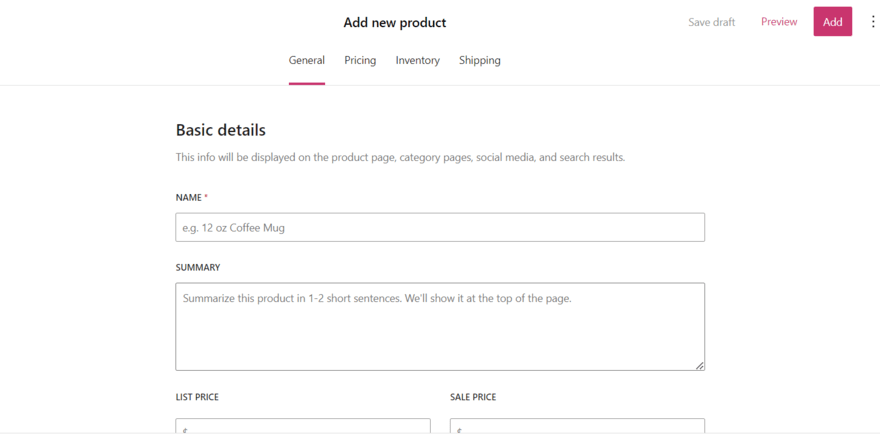 WooCommerce add products Form to add products on WooCommerce