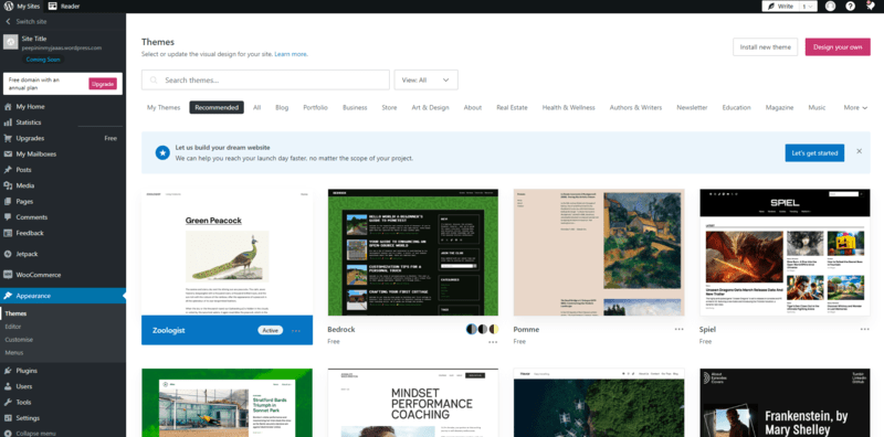 wordpress blogging blog a selection of different themes for blogs