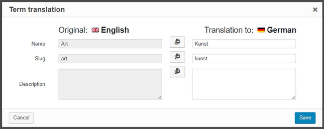 wpml category translation example